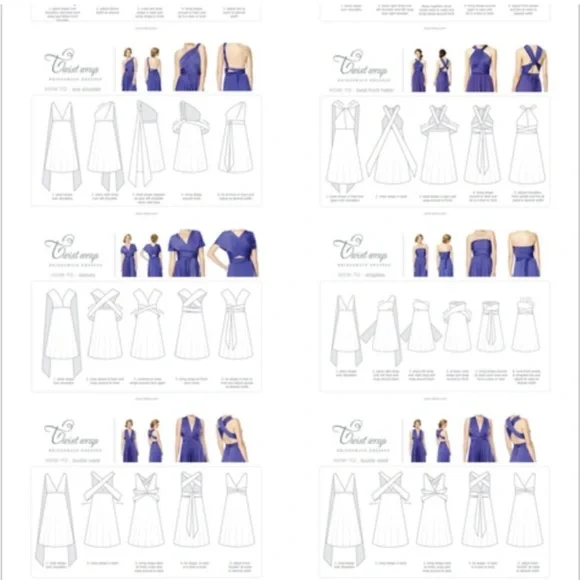 Weddington Way Dessy Twist Wrap Bridesmaid dress Long with Chiffon  Overskirt XS